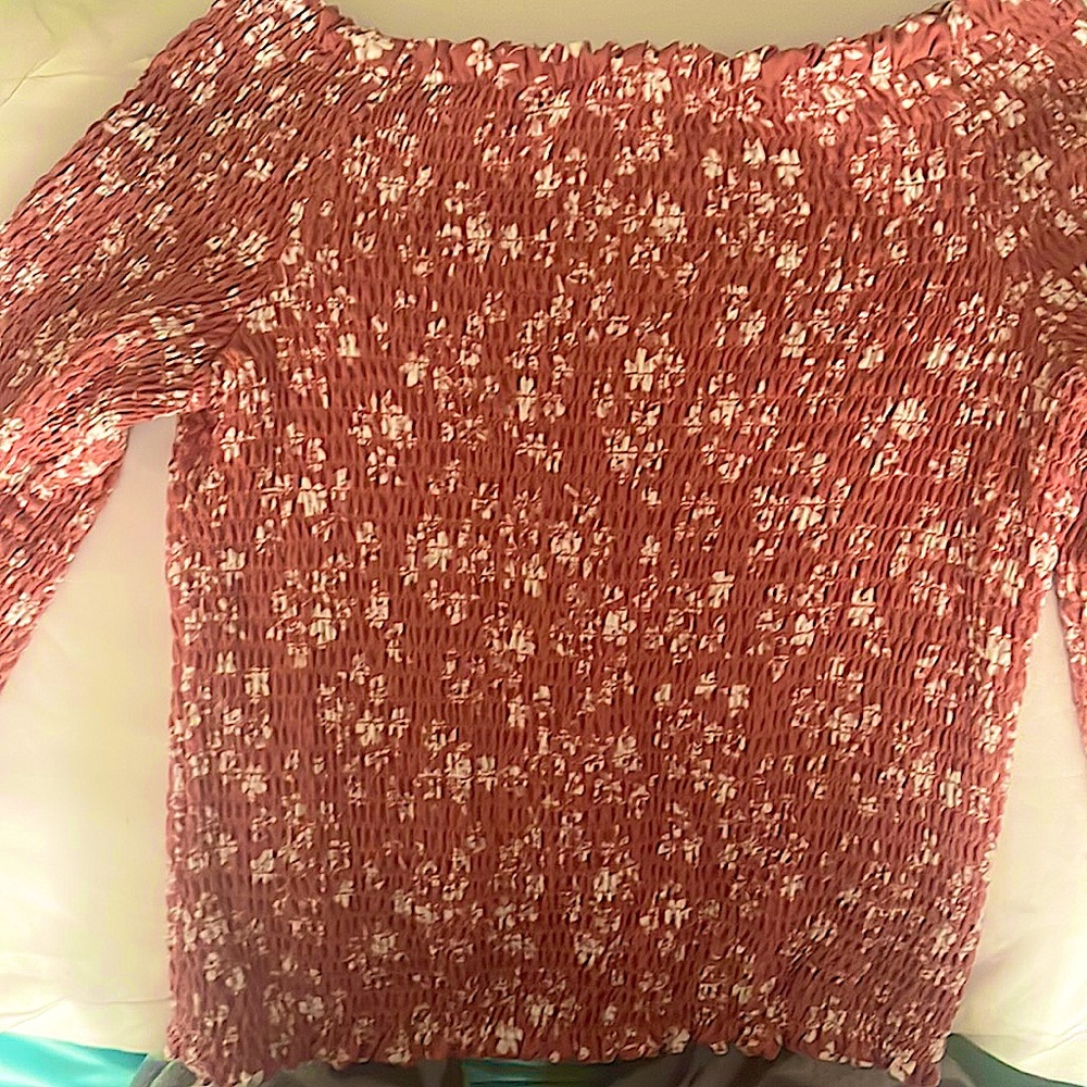 Off the shoulder top from knit works